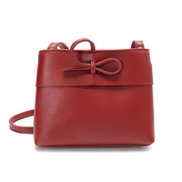 Women Bow Tie Solid Vintage Shoulder Bag Crossbody Bag Phone Bag