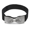 Women Bowknot Elastic Waistband Down Wide Belt