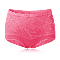 Women Breathable Soft Modal Jacquard Briefs High Waist Abdomen Control Panties