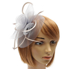 Women Bride Flower Feather Mesh Fascinator Wedding Party Headpieces Hairclip