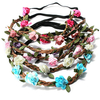 Women Bride Wedding Crown Boho Rose Flower Floral Wreaths Girls Hair Band