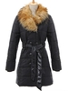 Women Brief Hooded Long Sleeve Fur Collar Thick Coat