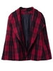 Women British Style Grid Cloak Shawls Joker Leisure Short Coat