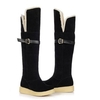 Women Buckle Folded Over Knee High Snow Boots