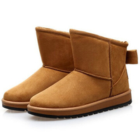 Women Butterfly Knot Winter Ankle Snow Boots