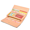 Women Candy Color Elegant Casual Diamond Grain Wallet Cash Cards Coins Purse