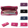 Women Candy Color Nylon Long Zipper Wallet Cash Phone Cards Bags Purse
