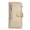 Women Candy Color PU Leather Long Zipper Wallet