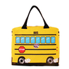 Women Canvas Cartoon Bus Design Handbag Travel Outdoor Large Capacity Shoulder Bags