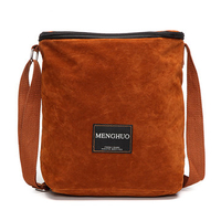 Women Canvas Casual Bucket Zipper Crossbody Bag Shoulder Bags