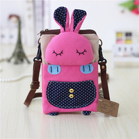 Women Canvas Cute Cartoon Crossbody Bag Animal Clutches Bags