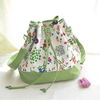 Women Canvas Drawstring Bucket Bag Ladies Stitching Casual Backpack Shoulder Bag Crossbody Bags