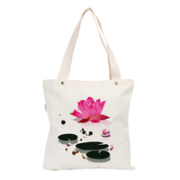Women Canvas Floral Shoulder Bag Casual Big Capacity Handbags