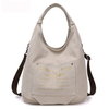 Women Canvas Hobo Tote Bags Casual Shoulder Bags Large Capacity Shopping Bags
