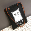 Women Canvas Portable Handbag Girls Animal Print Tote Bag