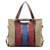 Women Canvas Rainbow Stripe Handbag Outdoor Casual Tote Bag Picnic Bag Crossbody Bag