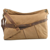Women Canvas With Genuine Leather Messenger Bag Crossbody Bag
