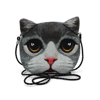 Women Cartoon 3D Cat Cute Crossbody Bag Casual Shoulder Bag