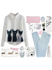 Women Cartoon Cat Printed Lapel Zipper Asymmetrical Blouse