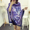 Women Cashew Pattern Oversized Shawl Beach Cover Up Tassel Beach Towel Scarf
