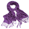 Women Cashmere Artificial Silk Tassel Fringe Shawl Wrap Long Range Scarf