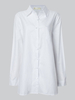 Women Casual Asymmetrical White Lapel Pocket Blouse