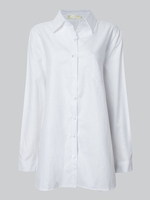 Women Casual Asymmetrical White Lapel Pocket Blouse