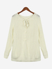 Women Casual Bandage Solid Color Long Sleeve Sweater