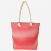 Women Casual Beach Bag Shoulder Bag Canvas Striped Handbag