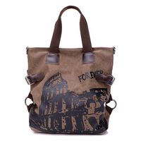 Women Casual Canvas Print Handbag Shoulder Bags Crossbody Bags