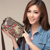 Women Casual Canvas Printing Zipper Crossbody Bags Shoulder Bags
