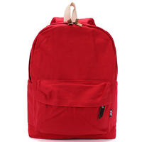 Women Casual Canvas Pure Color Backpack