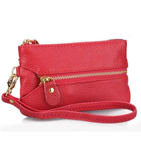 Women Casual Elegant Cowhide PU Leather Small Purse Tote Wallet Key Bags