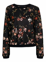 Women Casual Floral Print Long Sleeve O-neck Sweatshirt