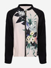 Women Casual Floral Print Stand Collar Jacket