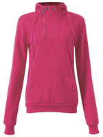 Women Casual Hooded Long Sleeve Pocket Solid Color Sweatshirt