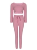 Women Casual Hooded O-neck Long Sleeve Suit