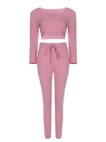 Women Casual Hooded O-neck Long Sleeve Suit