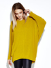 Women Casual Knit Loose Bat Sleeve V-neck Dress