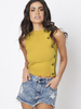 Women Casual Knitting Single Breasted Tank Top