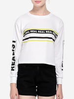 Women Casual Letter Print Short Pullover Long Sleeve Sweatshirts