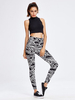 Women Casual Letter Print Slim Sport Leggings