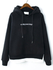 Women Casual Letter Print Thicken Hooded Long Sleeve Hoodie