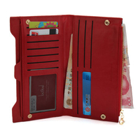 Women Casual Long Large Capacity Zipper Wallet Ladies Cash Coins Cards Purse