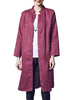 Women Casual Long Sleeve Back Split Long Pure Color Blouse