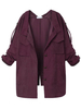 Women Casual Long Sleeve Lapel Pure Color Jacket