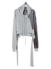 Women Casual Loose Stitching Long Sleeve Hooded Hoodie