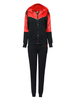 Women Casual Mix Color Hooded Long Sleeve Sport Suit