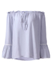 Women Casual Off-shoulder Horn Sleeve Blouses