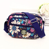 Women Casual Oxford Printing Zipper Shoulder Bags Crossbody Bags